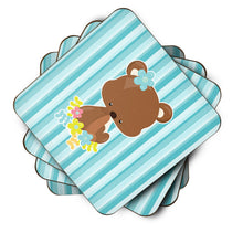 Load image into Gallery viewer, Bear with Flowers Foam Coaster  BB7096FC