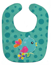 Load image into Gallery viewer, Bird on Teal Polkadots Baby Bib BB7100BIB