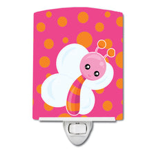 Load image into Gallery viewer, Butterfly on Polkadots Ceramic Night Light BB7102CNL