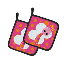 Load image into Gallery viewer, Butterfly on Polkadots Pot Holders - Set of 2 - Heat-Resistant Kitchen Essentials BB7102PTHD