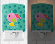 Load image into Gallery viewer, Bird in Rainboots and Puddle Ceramic Night Light BB7103CNL