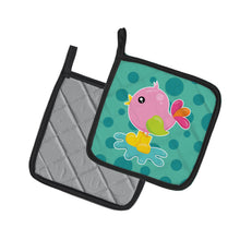 Load image into Gallery viewer, Bird in Rainboots and Puddle Pot Holders - Set of 2 - Heat-Resistant Kitchen Essentials BB7103PTHD