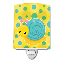 Load image into Gallery viewer, Snail on Polkadots Ceramic Night Light BB7104CNL