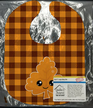 Load image into Gallery viewer, Fall Leaf on Gingham Baby Bib BB7109BIB
