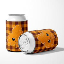 Load image into Gallery viewer, Fall Leaf on Gingham Can or Bottle Hugger BB7109CC