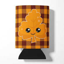 Load image into Gallery viewer, Fall Leaf on Gingham Can or Bottle Hugger BB7109CC