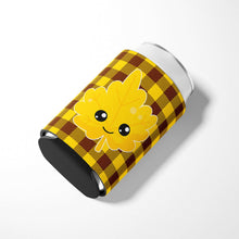 Load image into Gallery viewer, Fall Leaf on Gingham Can or Bottle Hugger BB7110CC