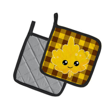 Load image into Gallery viewer, Fall Leaf on Gingham Pot Holders - Set of 2 - Heat-Resistant Kitchen Essentials BB7110PTHD