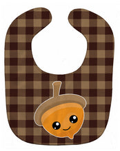 Load image into Gallery viewer, Fall Acorn on Gingham Baby Bib BB7111BIB
