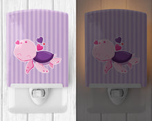Load image into Gallery viewer, Pink and Purple Turtle Ceramic Night Light BB7133CNL