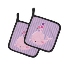 Load image into Gallery viewer, Pink Whale Pot Holders - Set of 2 - Heat-Resistant Kitchen Essentials BB7134PTHD