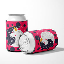 Load image into Gallery viewer, Unicorn Pink Polkadots Can or Bottle Hugger BB7136CC