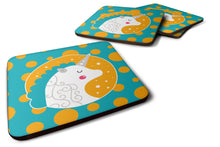Load image into Gallery viewer, Unicorn Orange Polkadots Foam Coaster  BB7137FC