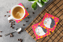 Load image into Gallery viewer, Unicorn Orange Polkadots Foam Coaster  BB7138FC