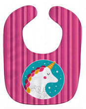 Load image into Gallery viewer, Unicorn Pink Stripes Baby Bib BB7139BIB