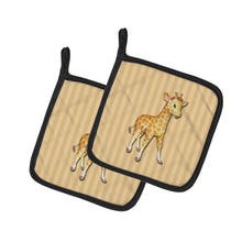 Load image into Gallery viewer, Giraffe Pot Holders - Set of 2 - Heat-Resistant Kitchen Essentials BB7144PTHD