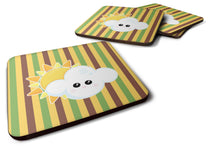 Load image into Gallery viewer, Weather Partly Cloudy Face Foam Coaster  BB7152FC