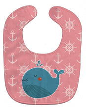 Load image into Gallery viewer, Whale on Pink Nautical Baby Bib BB7160BIB