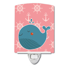Load image into Gallery viewer, Whale on Pink Nautical Ceramic Night Light BB7160CNL