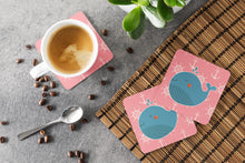 Load image into Gallery viewer, Whale on Pink Nautical Foam Coaster  BB7160FC