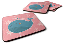 Load image into Gallery viewer, Whale on Pink Nautical Foam Coaster  BB7160FC