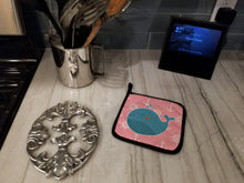 Load image into Gallery viewer, Whale on Pink Nautical Pot Holders - Set of 2 - Heat-Resistant Kitchen Essentials BB7160PTHD