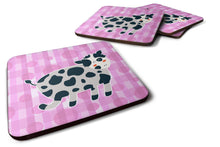 Load image into Gallery viewer, Cow on Pink Polkadots Foam Coaster  BB7162FC