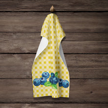 Load image into Gallery viewer, Blueberries on Basketweave Kitchen Towel – Artistic Dish Towel for Everyday Use BB7167KTWL