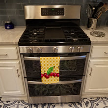 Load image into Gallery viewer, Cherries on Basketweave Kitchen Towel – Artistic Dish Towel for Everyday Use BB7168KTWL