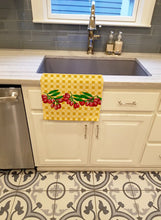 Load image into Gallery viewer, Gojis on Basketweave Kitchen Towel – Artistic Dish Towel for Everyday Use BB7169KTWL