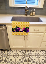 Load image into Gallery viewer, Mangosteens on Basketweave Kitchen Towel – Artistic Dish Towel for Everyday Use BB7175KTWL