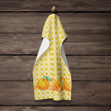 Load image into Gallery viewer, Oranges on Basketweave Kitchen Towel – Artistic Dish Towel for Everyday Use BB7177KTWL