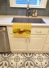 Load image into Gallery viewer, Papayas on Basketweave Kitchen Towel – Artistic Dish Towel for Everyday Use BB7178KTWL