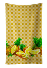 Load image into Gallery viewer, Pineapples on Basketweave Kitchen Towel – Artistic Dish Towel for Everyday Use BB7180KTWL