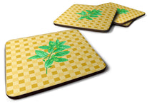 Load image into Gallery viewer, Basil on Basketweave Foam Coaster  BB7184FC