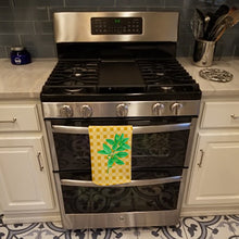 Load image into Gallery viewer, Basil on Basketweave Kitchen Towel – Artistic Dish Towel for Everyday Use BB7184KTWL