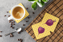 Load image into Gallery viewer, Beet Root on Basketweave Foam Coaster  BB7185FC