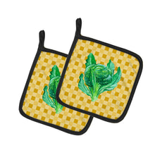 Load image into Gallery viewer, Broccoli on Basketweave Pot Holders - Set of 2 - Heat-Resistant Kitchen Essentials BB7186PTHD