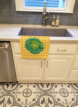 Load image into Gallery viewer, Cabbage on Basketweave Kitchen Towel – Artistic Dish Towel for Everyday Use BB7187KTWL