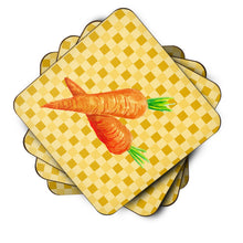 Load image into Gallery viewer, Carrots on Basketweave Foam Coaster  BB7189FC
