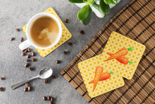 Load image into Gallery viewer, Carrots on Basketweave Foam Coaster  BB7189FC