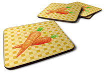 Load image into Gallery viewer, Carrots on Basketweave Foam Coaster  BB7189FC
