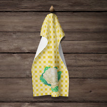 Load image into Gallery viewer, Cauliflower on Basketweave Kitchen Towel – Artistic Dish Towel for Everyday Use BB7190KTWL
