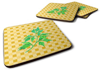 Load image into Gallery viewer, Celery on Basketweave Foam Coaster  BB7192FC