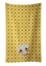Load image into Gallery viewer, Champignon Mushroom on Basketweave Kitchen Towel – Artistic Dish Towel for Everyday Use BB7193KTWL