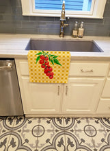 Load image into Gallery viewer, Cherry Tomato on Basketweave Kitchen Towel – Artistic Dish Towel for Everyday Use BB7194KTWL