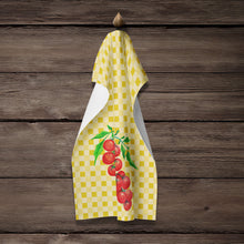 Load image into Gallery viewer, Cherry Tomato on Basketweave Kitchen Towel – Artistic Dish Towel for Everyday Use BB7194KTWL