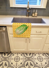 Load image into Gallery viewer, Chinese Cabbage on Basketweave Kitchen Towel – Artistic Dish Towel for Everyday Use BB7196KTWL
