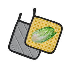 Load image into Gallery viewer, Chinese Cabbage on Basketweave Pot Holders - Set of 2 - Heat-Resistant Kitchen Essentials BB7196PTHD