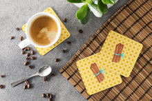 Load image into Gallery viewer, Cinnamon on Basketweave Foam Coaster  BB7197FC